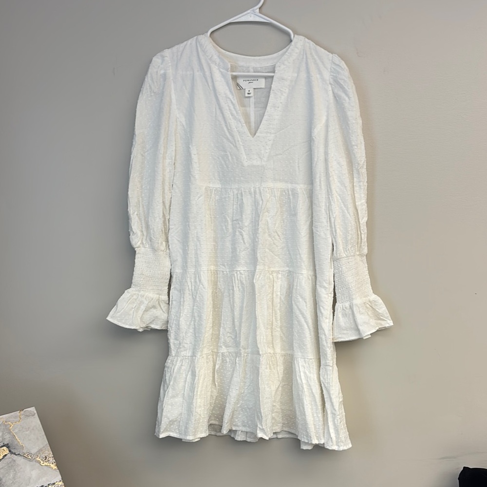 Pomander Place White Long Sleeve Dress